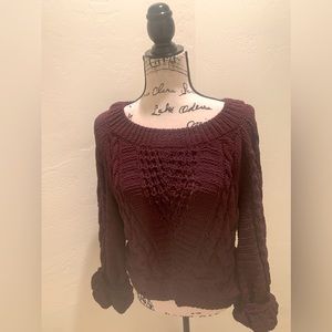 Express Womens Maroon Small Sweater